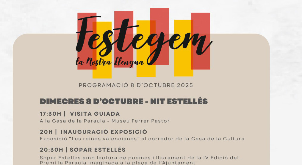 Festejamos «la nostra llengua» 8 de octubre 2025