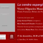 Cartel Presentación poemario de “La cendra espargida”, de Victor Filgueira Maseres