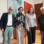 Presidente del Consell Valencià de Cultura, Josep Maria Lozano, cel secretario Jesús Huguet y la presidenta y la secretaría de la Fundación Francisco BrinesFB, Mariona Brines y Rosa Mascarell respectivamente.